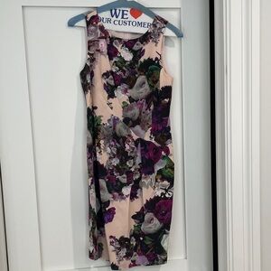 Nanette Lepore Pink Floral Midi Sheath Dress